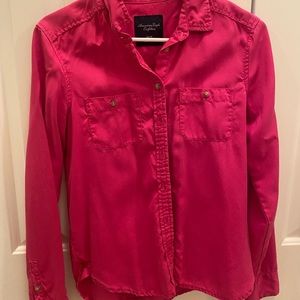 Pink Button Up American Eagle